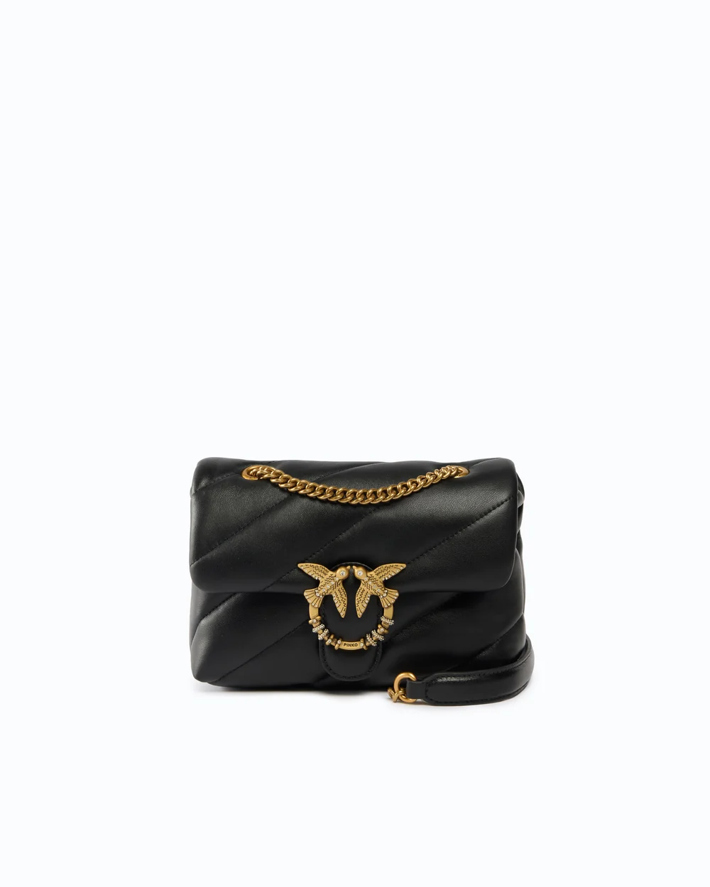 MINI LOVE BAG PUFF NEW BUCKLE SHEEP NAPPA PINKO