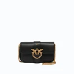 SMALL LEATHER LOVE BAG POCKET PINKO