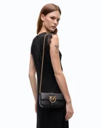 SMALL LEATHER LOVE BAG POCKET PINKO