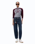TWO-TONE AMSTERDAM SWEATER WITH LOVE BIRDS LOGO PINKO - Image 3