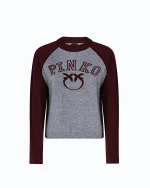 TWO-TONE AMSTERDAM SWEATER WITH LOVE BIRDS LOGO PINKO - Image 5