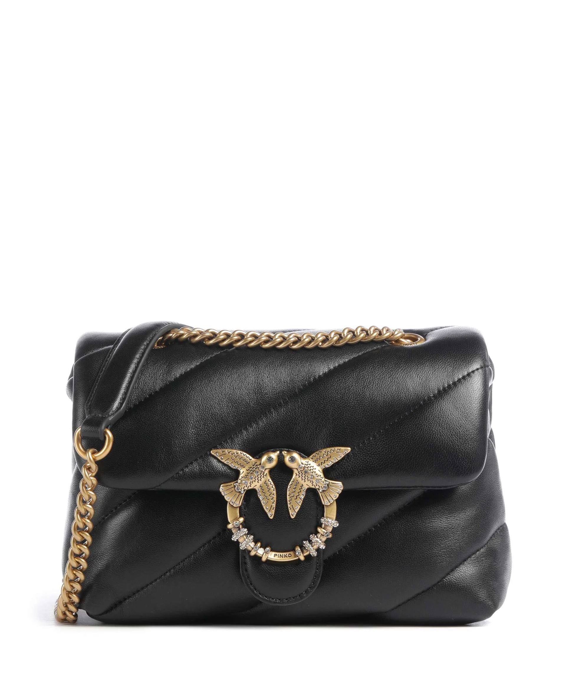 8053177616194_G01 MINI LOVE BAG PUFF NEW BUCKLE SHEEP NAPPA PINKO - Image 1
