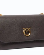 CLICK SOFT HORIZONTAL LOVE BAG IN FULL-GRAIN LEATHER PINKO - Image 3