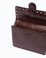 LEATHER CARD HOLDER LOVE POCKET STUDS PINKO - Image 4