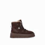 SUEDE ANKLE BOOTS MARTINA WITH FUR PINKO