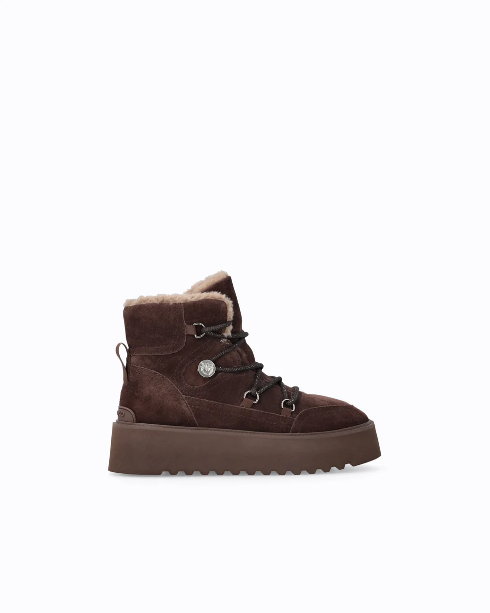 SD0567P002L7200401_1 SUEDE ANKLE BOOTS MARTINA WITH FUR PINKO - Image 1