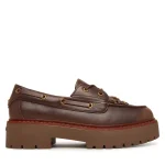 MARGARET MOCASSINS BRUSHED CALF LEATHER PINKO