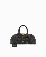 BOWLING BAG HORIZONTAL SUEDE PINKO
