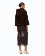 FAUX-FUR CAPPA WITH A HOOD PINKO - Image 3