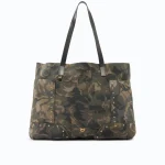 SUEDE SHOPPER BAG WITH STUDS PINKO