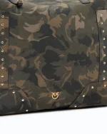 SUEDE SHOPPER BAG WITH STUDS PINKO - Image 5