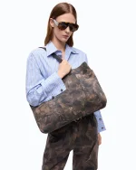 SUEDE SHOPPER BAG WITH STUDS PINKO - Image 3