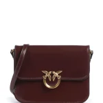 LOVE BOXY LEATHER CROSSBODY BAG PINKO