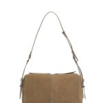 24 CLASSIC KEEPER SUEDE LEATHER BAG PINKO