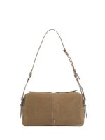 24 CLASSIC KEEPER SUEDE LEATHER BAG PINKO