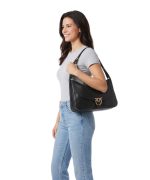 LOVE SATCHEL BIG HOBO LEATHER BAG PINKO - Image 3